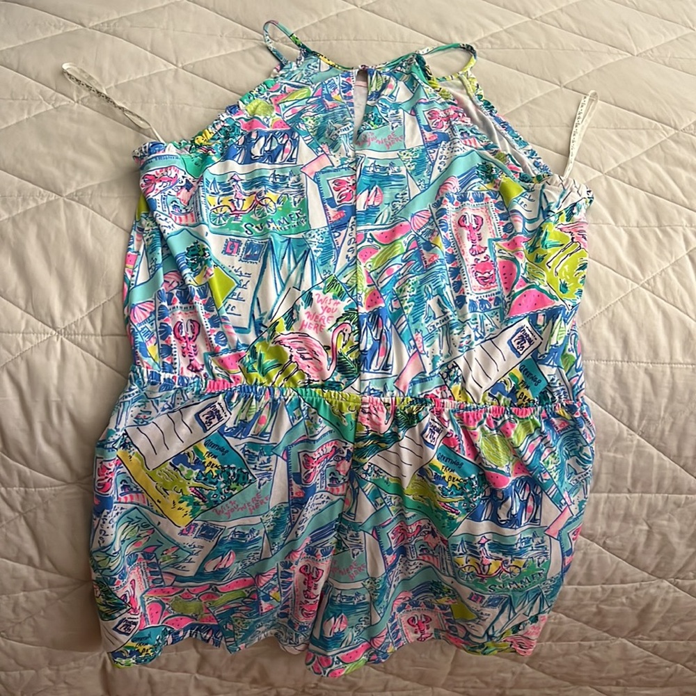 Lilly Pulitzer Dayley Romper Pop Up Wish You Were Here Postcard Print - Large - Picture 7 of 16